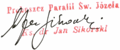 Proboszcz parafii, ks. dr Jan Sikorski